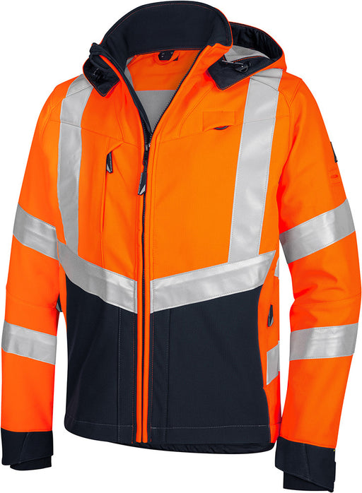 Softshelljacke Blackpool EN20471 orange/schwarzblau Gr. L