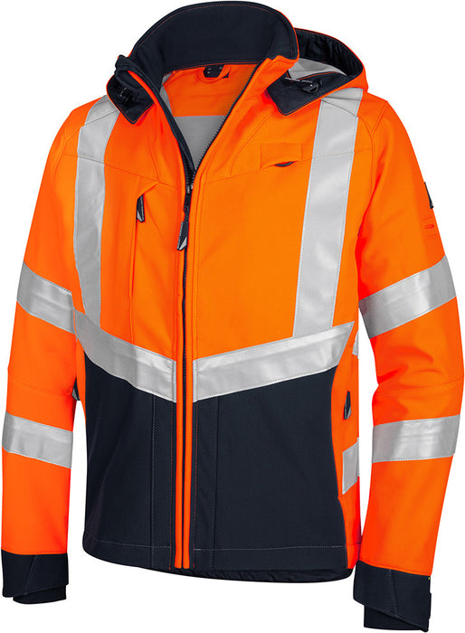 Softshelljacke Blackpool EN20471 orange/schwarzblau Gr. XL