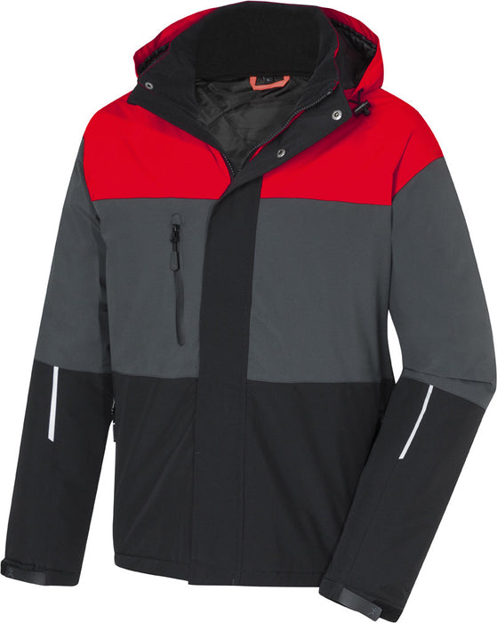 Winterjacke Aviator rot/grau/schwarz Gr. L