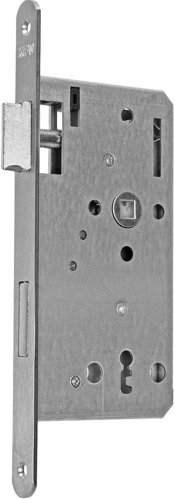 Zimmertür-Einsteckschloss KFV 115 1/2 Kl. 2 PZ li/re Stulp 20 mm rund Messing