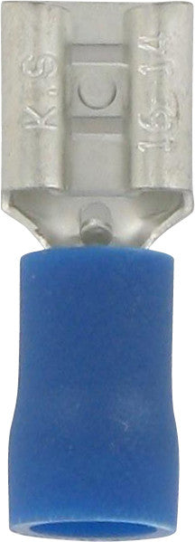 Flachsteckhülse 6,3 x 0,8 mm blau isoliert 1,5 - 2,5 mm² (VE = 10 St.)